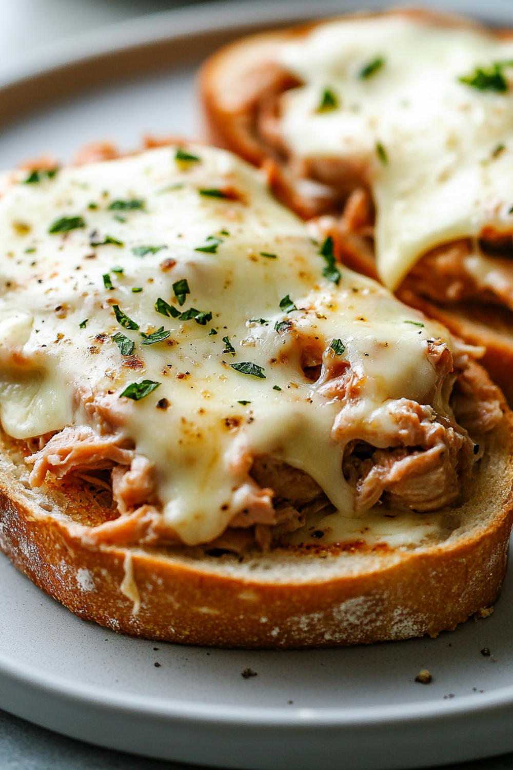 Assembled buona beef tuna genovese copycat recipe with cheese