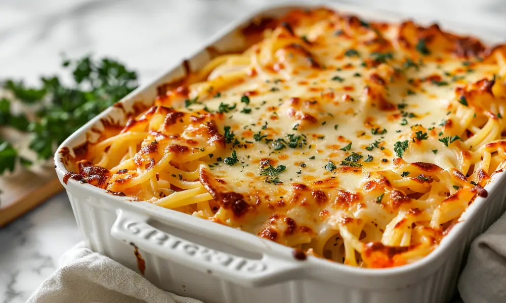 Featured Image 4 Baked Cream Cheese Spaghetti Casserole: Easy & Cozy Favorite in 5 Steps
