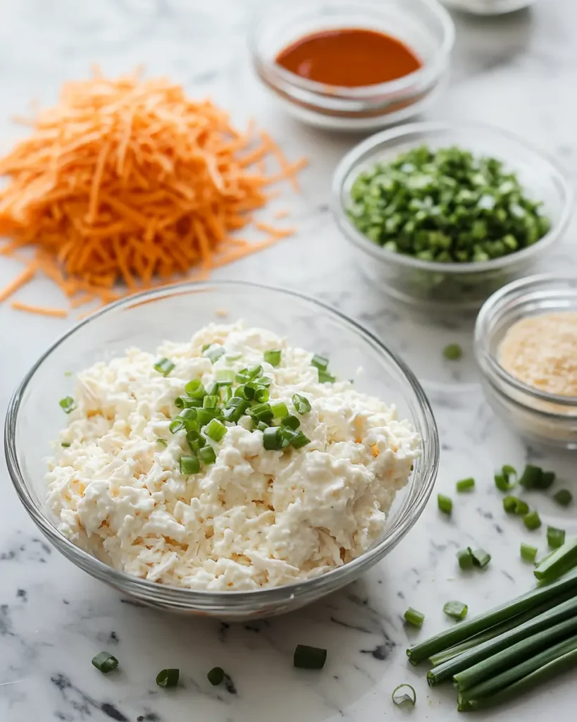 Buffalo Chicken Dip with Blended Cottage Cheese INGREDIENT Buffalo Chicken Dip with Blended Cottage Cheese (TikTok Style)