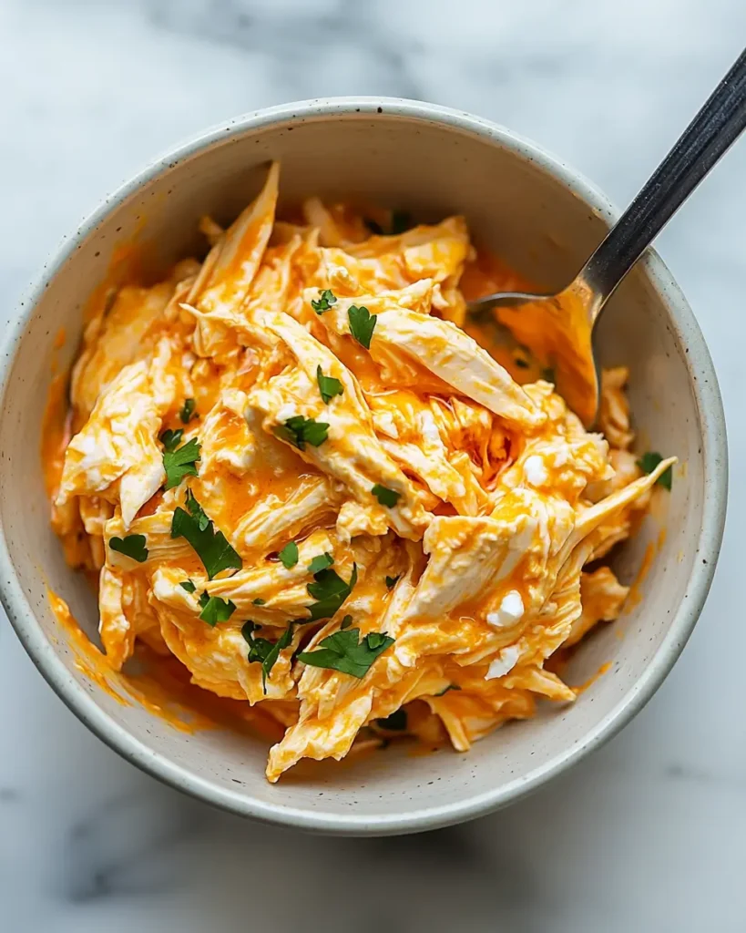 Buffalo Chicken Dip with Blended Cottage Cheese PREP Buffalo Chicken Dip with Blended Cottage Cheese (TikTok Style)