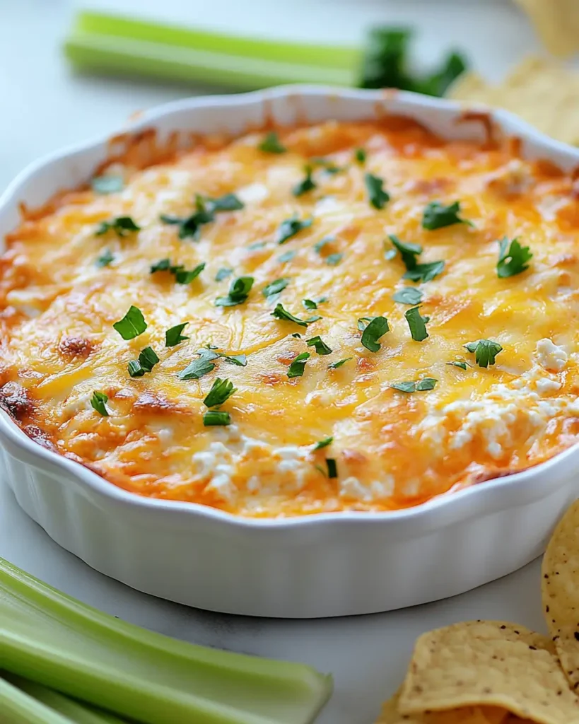 Buffalo Chicken Dip with Blended Cottage Cheese SERVING Buffalo Chicken Dip with Blended Cottage Cheese (TikTok Style)