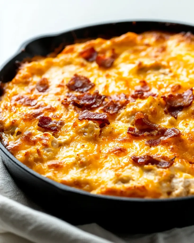 Buffalo Chicken Dip with Smoky Paprika Crispy Beef Bacon RECIPE Buffalo Chicken Dip with Smoky Paprika & Crispy Beef Bacon