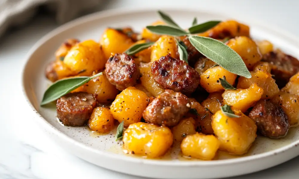 Butternut Squash Gnocchi with Sausage Butternut Squash Gnocchi with Sausage