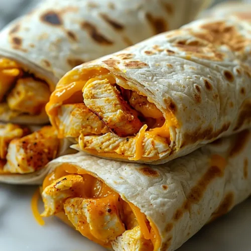 Cheesy Chicken Wraps RECIPE Cheesy Chicken Wraps