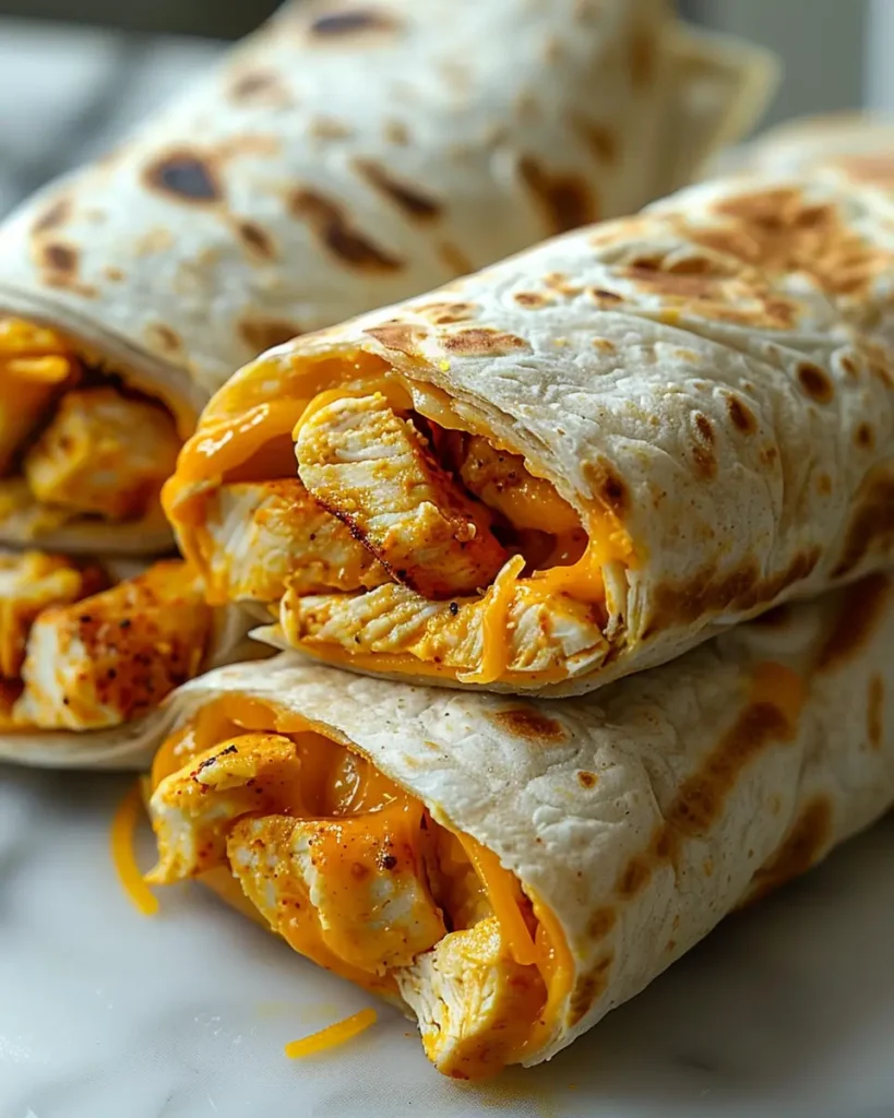 Cheesy Chicken Wraps RECIPE Cheesy Chicken Wraps