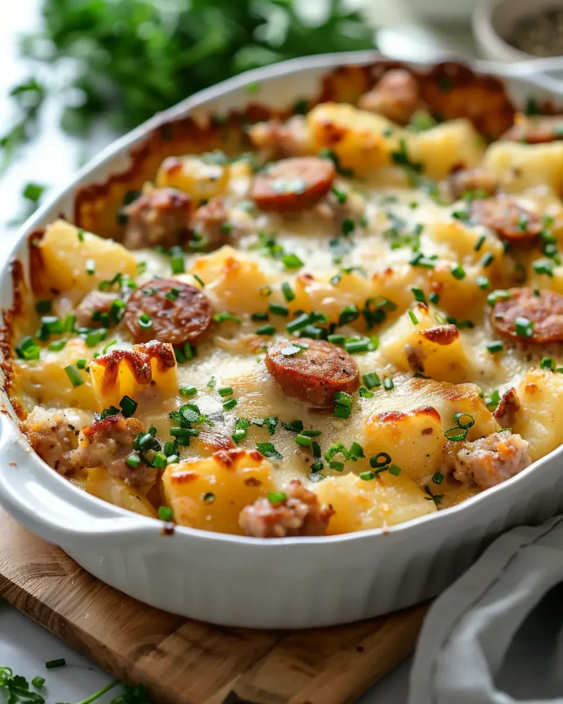 Cheesy Ranch Potatoes Sausage Dish Cheesy Ranch Potatoes & Sausage