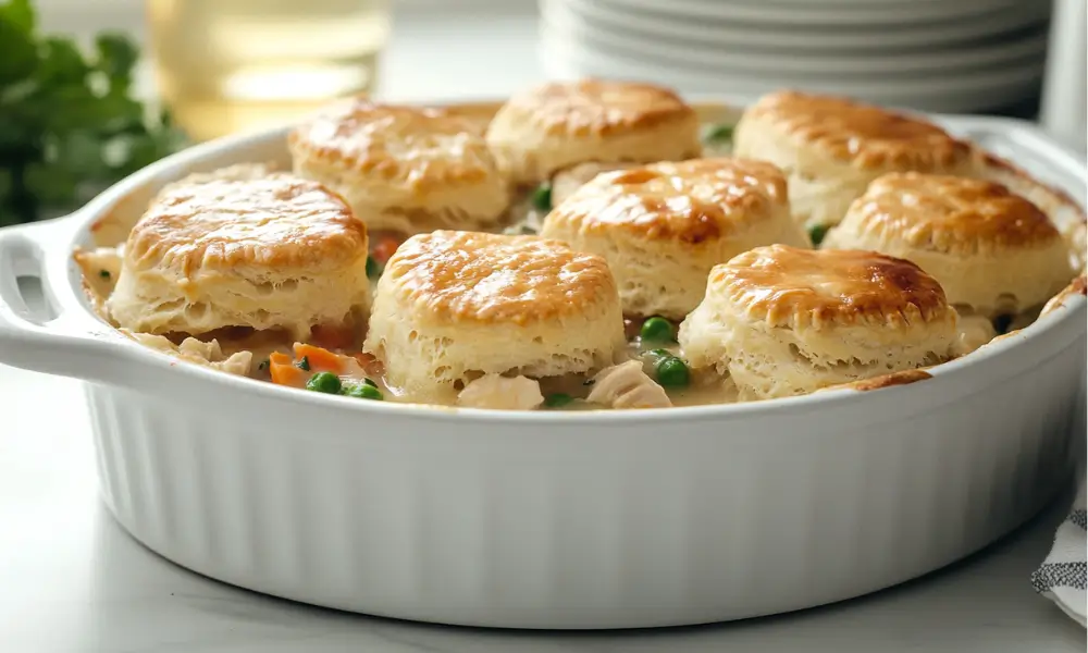 Chicken Pot Pie with Biscuits 1 Chicken Pot Pie with Biscuits