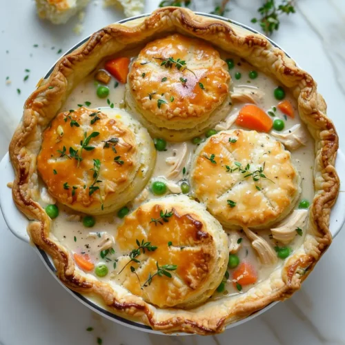 Chicken Pot Pie with Biscuits 2 Chicken Pot Pie with Biscuits