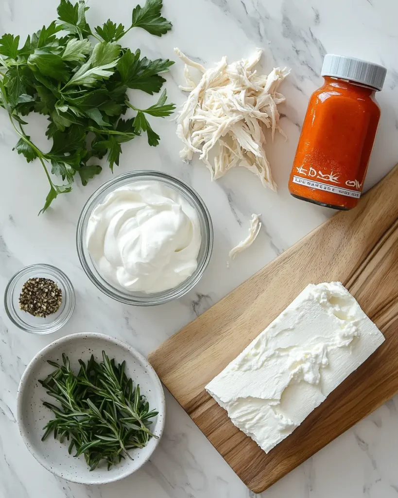 Cold Buffalo Chicken Dip ingredient Easy Cold Buffalo Chicken Dip