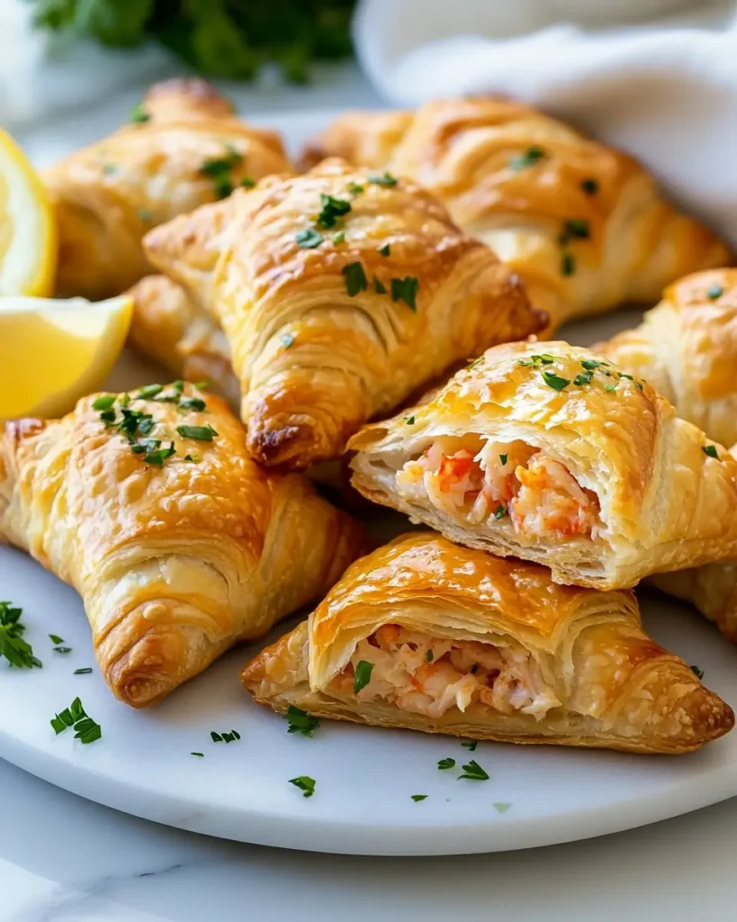 Crab Crescent Bites SERV Crab Crescent Bites