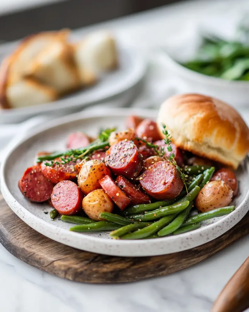 Crockpot Kielbasa and Green Beans RECIPE Crockpot Kielbasa and Green Beans: A Comforting Classic Made Easy