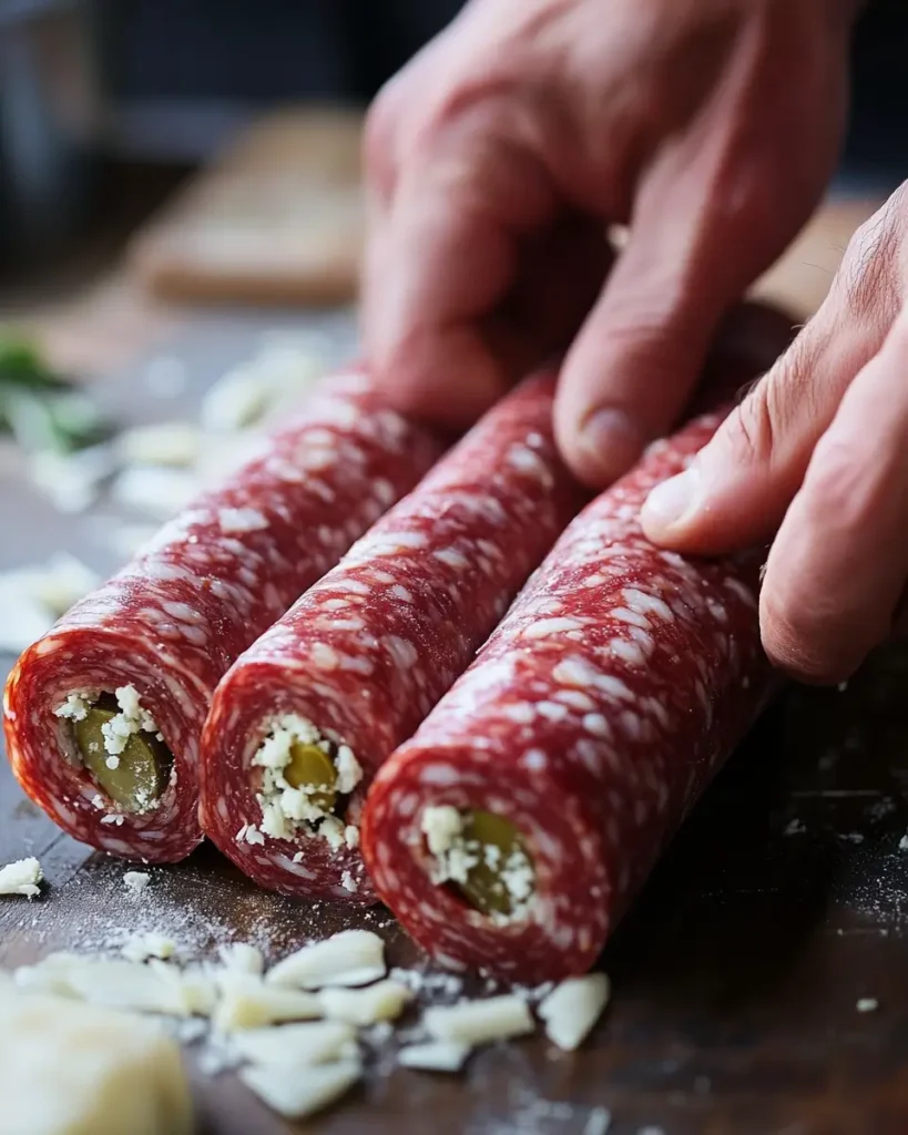 Easy Salami Roll Ups with Cream Cheese PERP Easy Salami Roll Ups with Cream Cheese (A No-Fuss Favorite!)
