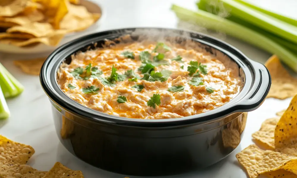 Featured Image 10 1 13 Crockpot Creamy Buffalo Chicken Dip : Easiest Party Appetizer