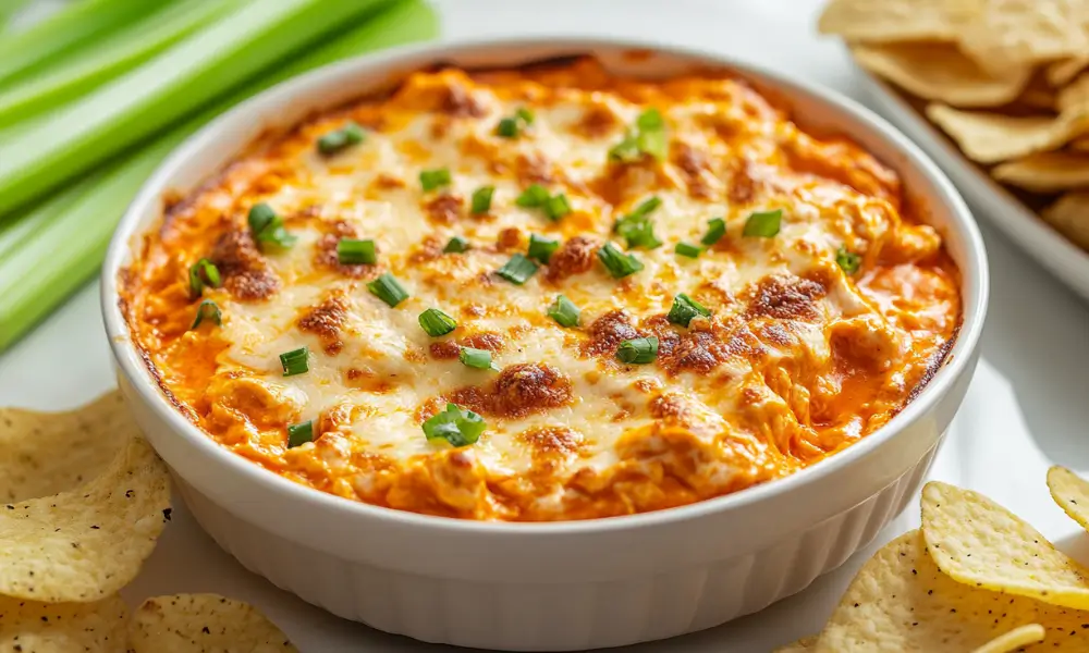 Featured Image 10 1 9 Cheesy Creamy Buffalo Chicken Dip : The Game day Favorite