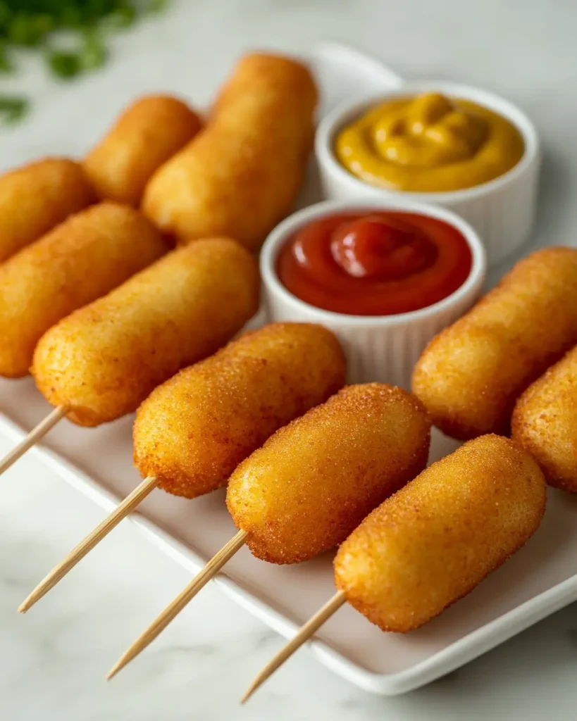 Finger Foods Appetizer Recipes Mini Corn Dogs Recipe: Crispy, Golden, and Fun to Eat