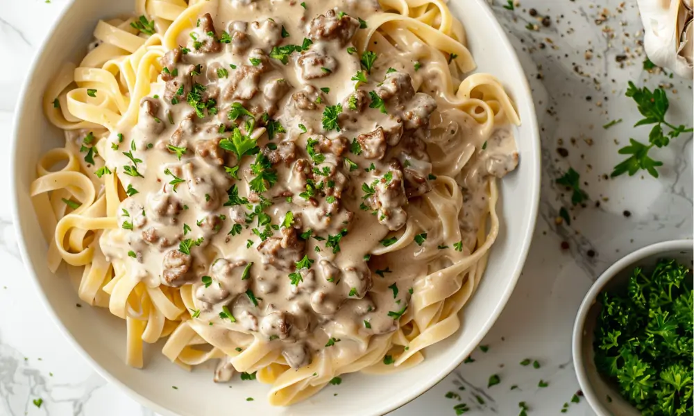 Ground Beef Stroganoff Recipe 1 Ground Beef Stroganoff Recipe: Creamy Comfort on a Budget