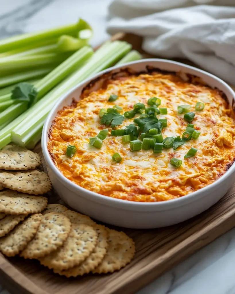 High Protein Buffalo Chicken Dip SERVED High Protein Buffalo Chicken Dip