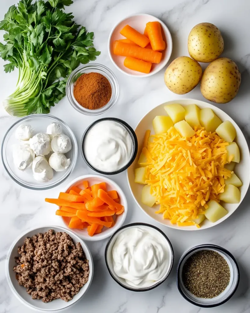 INGREDIENT FOR Quick Hobo Casserole Easy Hearty Dinner Recipe: Quick Hobo Casserole