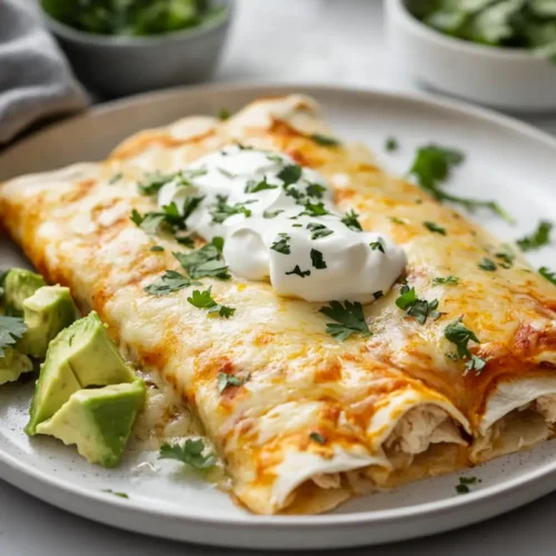 Low Carb White Chicken Enchiladas PRESENATION Easy Keto Dinner Recipe: Low Carb White Chicken Enchiladas