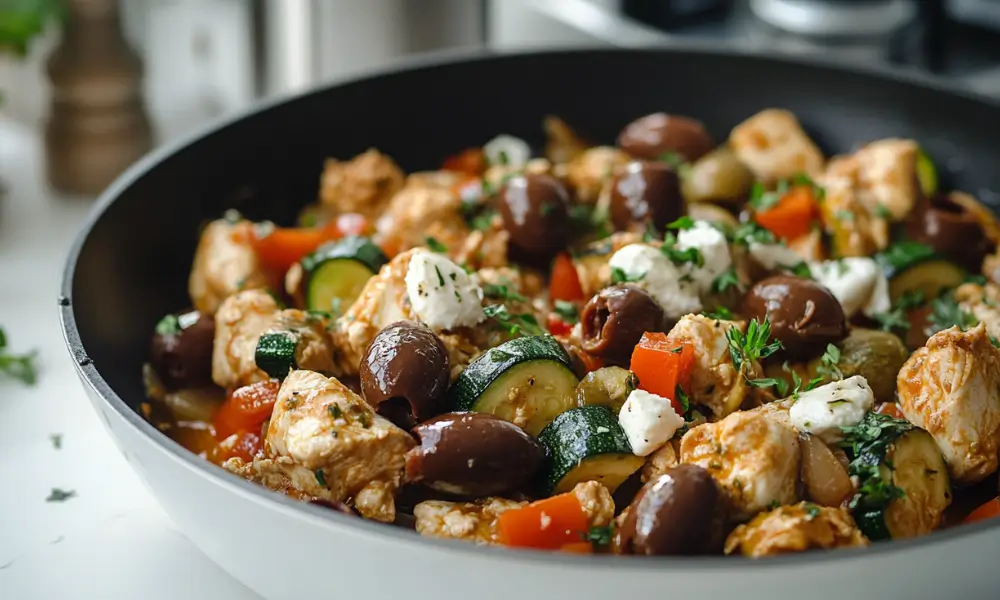 Mediterranean Keto Ground Chicken Skillet Mediterranean Keto Ground Chicken Skillet