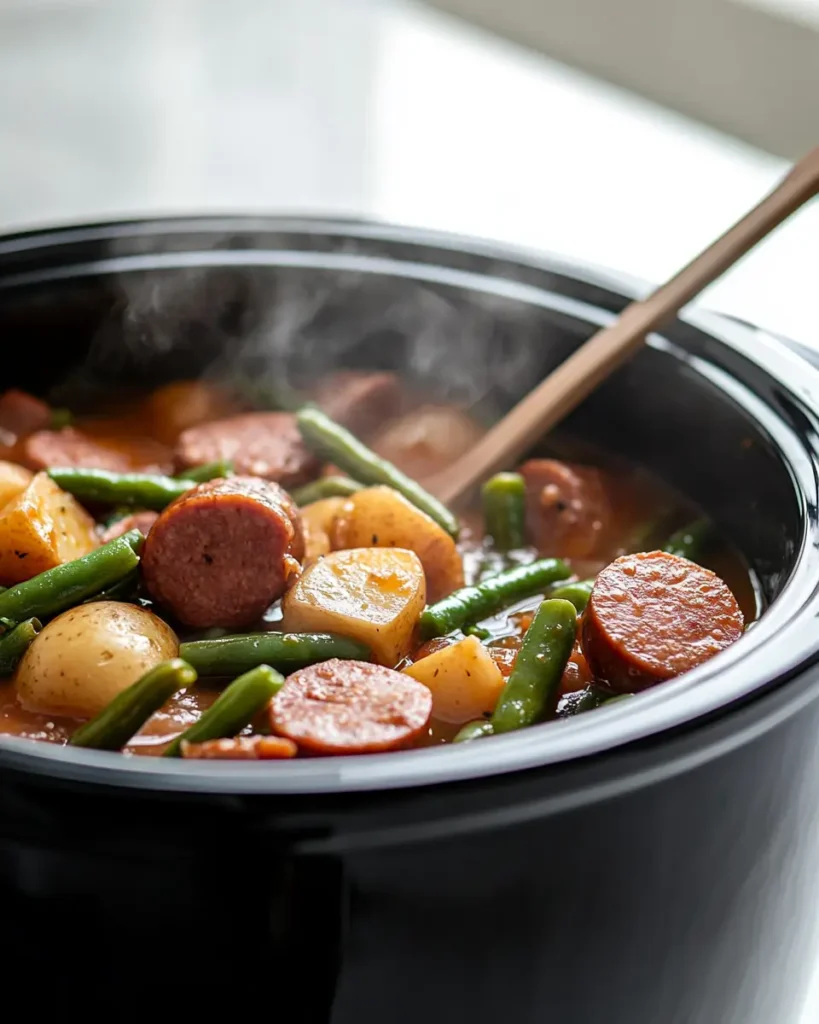PREP Crockpot Kielbasa and Green Beans Crockpot Kielbasa and Green Beans: A Comforting Classic Made Easy