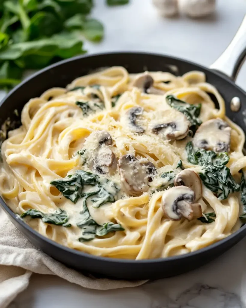 Parmesan Spinach Mushroom Pasta Skillet Parmesan Spinach Mushroom Pasta Skillet