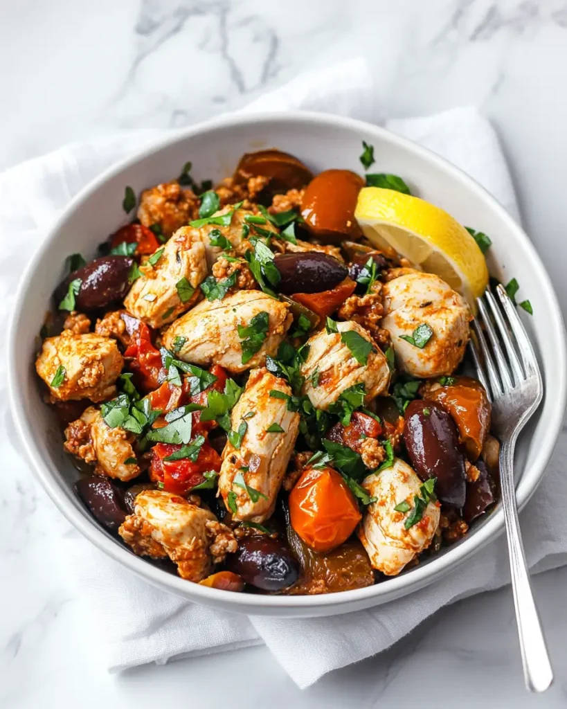 SERVED Mediterranean Keto Ground Chicken Skillet Mediterranean Keto Ground Chicken Skillet