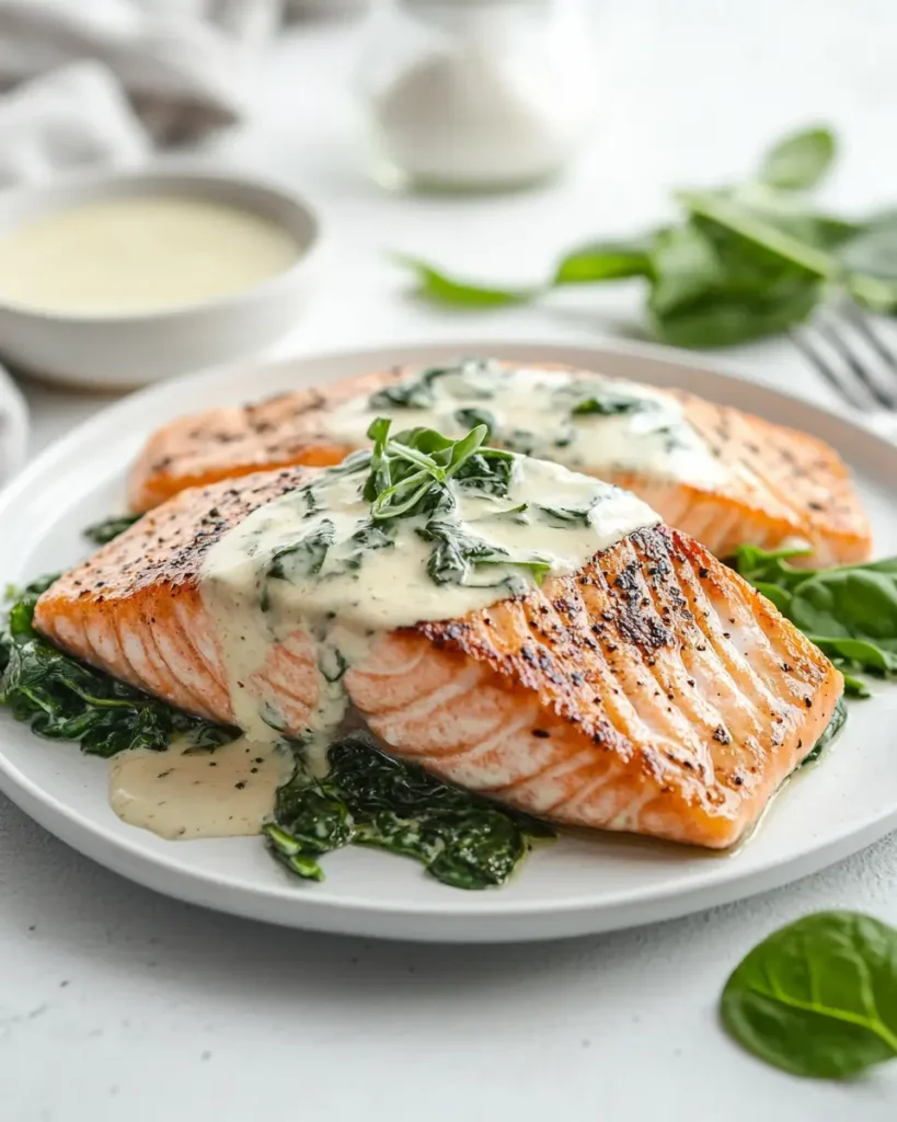 Salmon Florentine Recipe Creamy Easy and So Delicious 1 Salmon Florentine Recipe: Creamy, Easy, and So Delicious