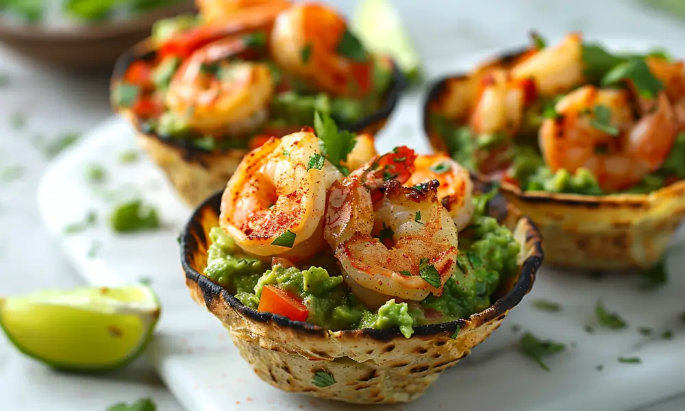 Shrimp and Guacamole Cups Fresh Shrimp and Guacamole Cups