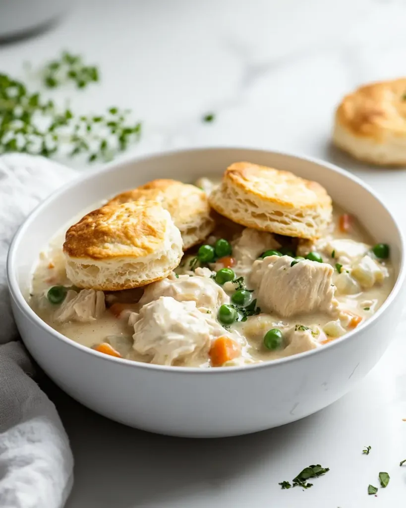 Simple Crockpot Chicken Pot Pie bowl 1 Simple Crockpot Chicken Pot Pie
