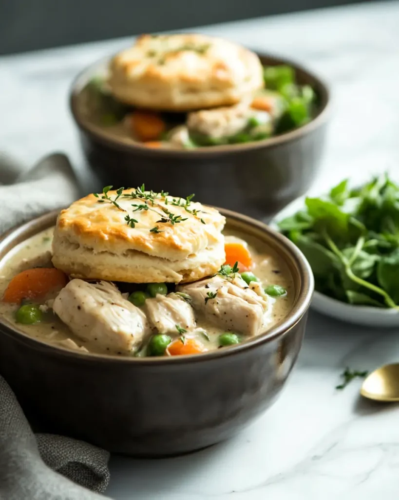 Simple Crockpot Chicken Pot Pie serv Simple Crockpot Chicken Pot Pie