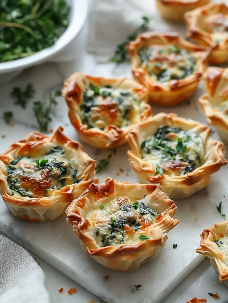 Spinach Artichoke Dip Wonton Cups RECIPE Spinach-Artichoke Dip Wonton Cups