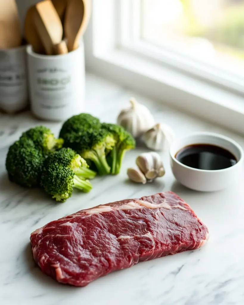 ingredient for Low Carb Beef Broccoli Keto dinner recipe Easy Keto Dinner Recipe: Low Carb Beef & Broccoli