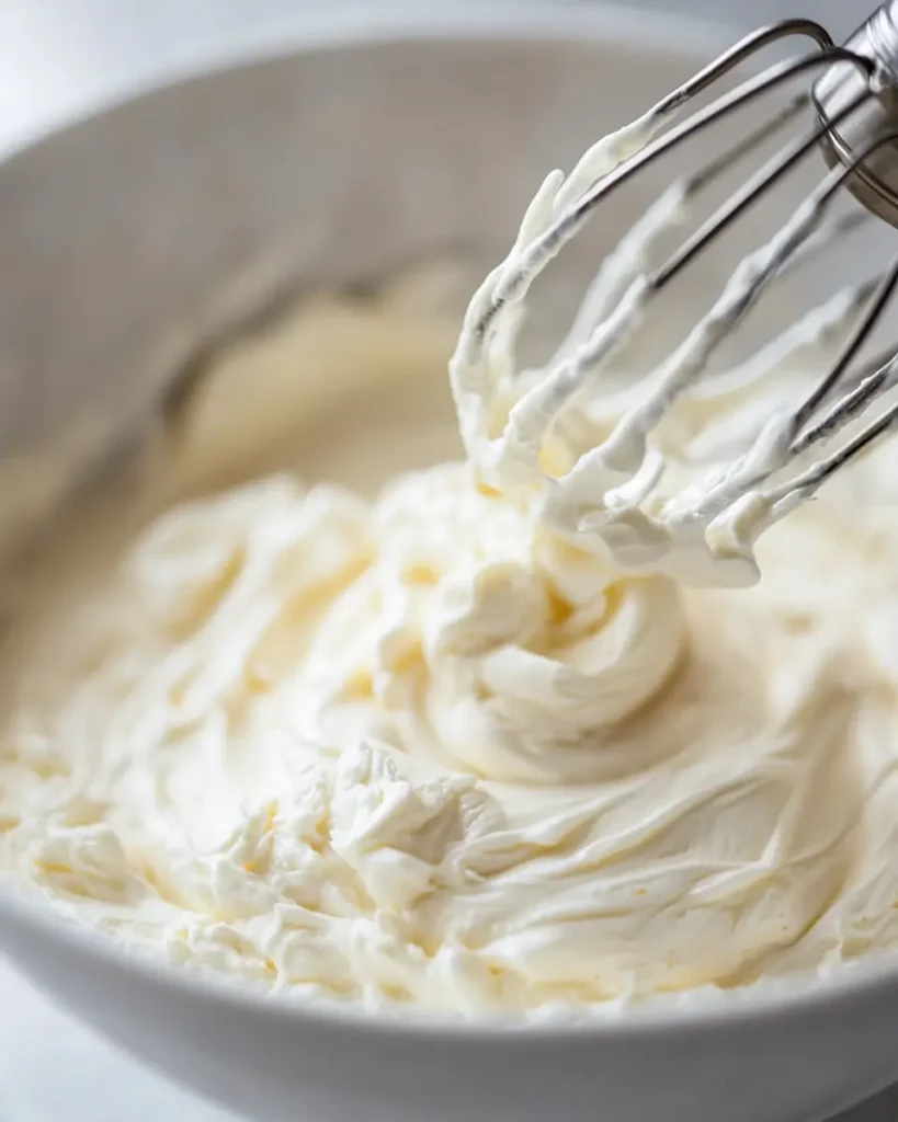 u6472731739 Close up of a hand mixer whipping softened cream 8237bfa7 827d 42da 8e35 3210d3ff93ad 1 Easy Pretzel Dip Recipe | Appetizer Finger Food Idea