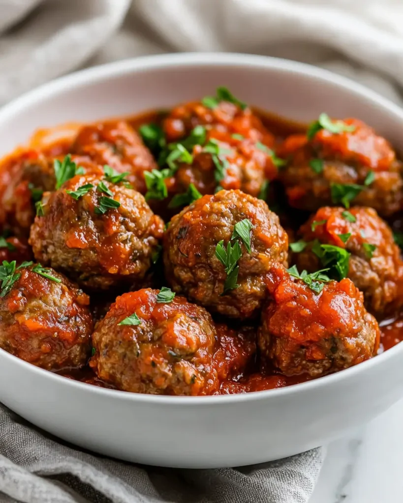 u6472731739 Cooked keto meatballs served in white shallow bow 801a2eeb 2fdf 440f a3ca c9ed22d99121 3 Easy Keto Meatballs Recipe