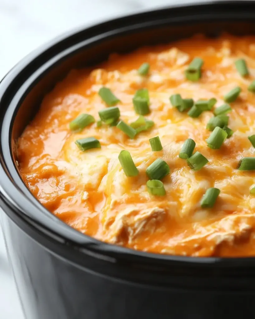 u6472731739 Crockpot open showing finished buffalo chicken di f08b58b1 86c7 493c 9244 9704794d873a 3 Crockpot Creamy Buffalo Chicken Dip : Easiest Party Appetizer