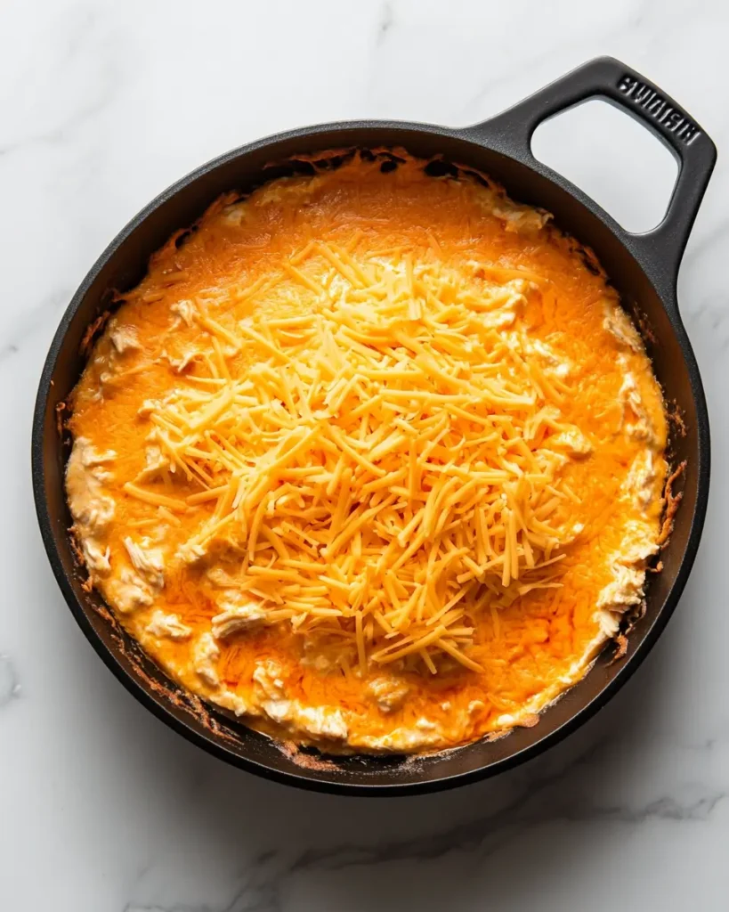 u6472731739 Oven safe skillet filled with buffalo chicken dip ad76e54d 94b6 49e4 880a 0d5c9e29538c 1 Cheesy Creamy Buffalo Chicken Dip : The Game day Favorite