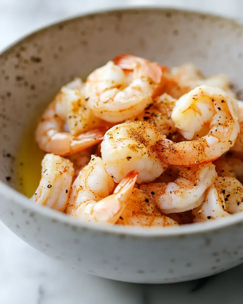 u6472731739 Raw shrimp in a mixing bowl with paprika garlic p a7b031ad 0a8f 40bd a38b 3db671413d8d 1 Fresh Shrimp and Guacamole Cups