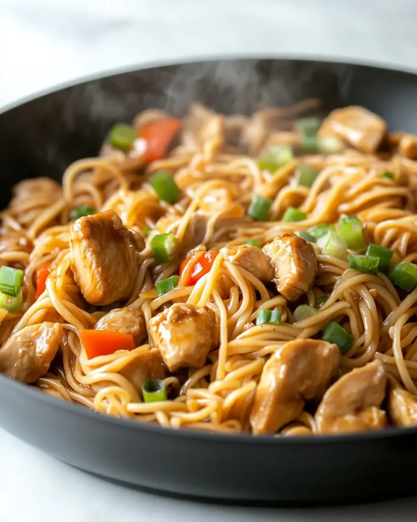u6472731739 Step Image after step 2 noodles being tossed in 2ae32035 9933 447e a064 d2ae7bf6b8e0 1 Easy Chicken Teriyaki Noodles for Busy Weeknights