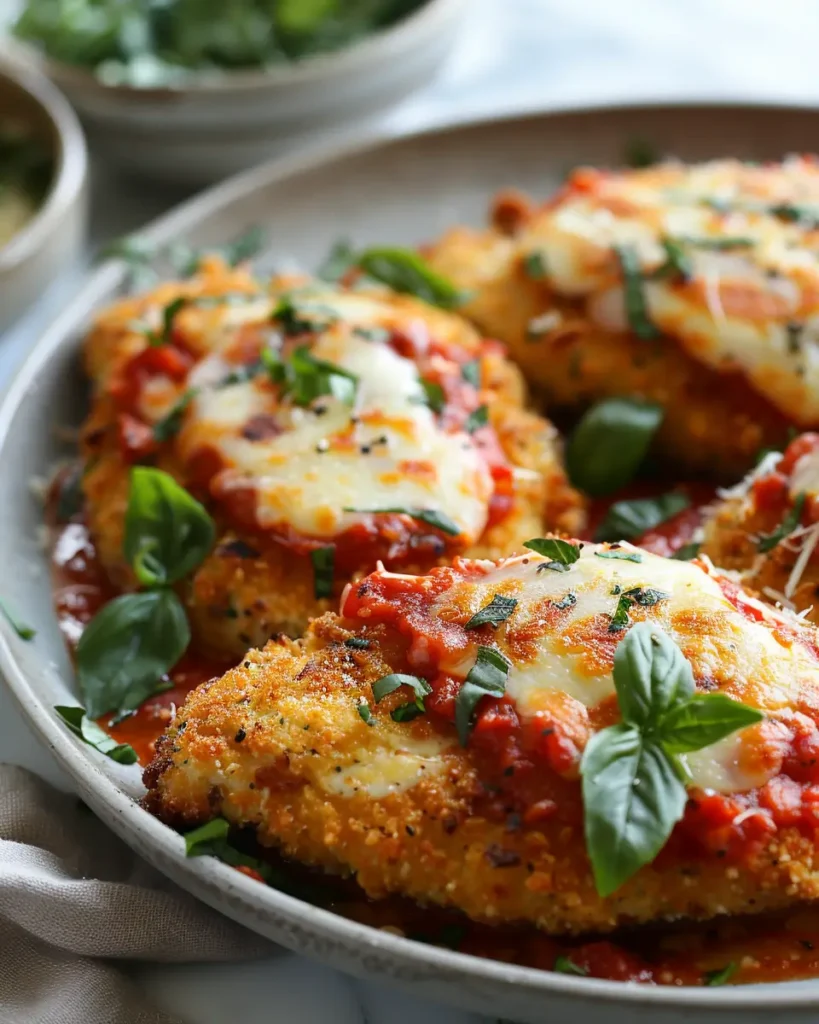 u6472731739 Vibrant bright high contrast vertical overhead ph 33c58ab2 d103 4bb9 af16 d6b4c31aaa6a 2 Baked Chicken Parmesan That Tastes Like a Hug