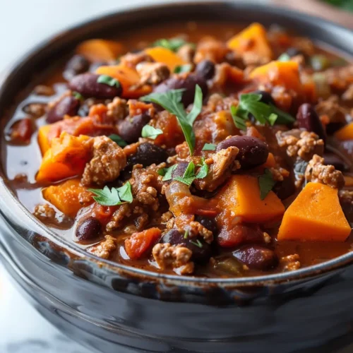u6472731739 Vibrant bright high contrast vertical overhead ph 4b6c765d e0a2 44cf 95cc 6b936eb9241e 0 Sweet Potato Turkey Chili