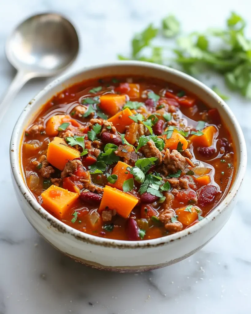 u6472731739 Vibrant bright high contrast vertical overhead ph 4b6c765d e0a2 44cf 95cc 6b936eb9241e 2 Sweet Potato Turkey Chili