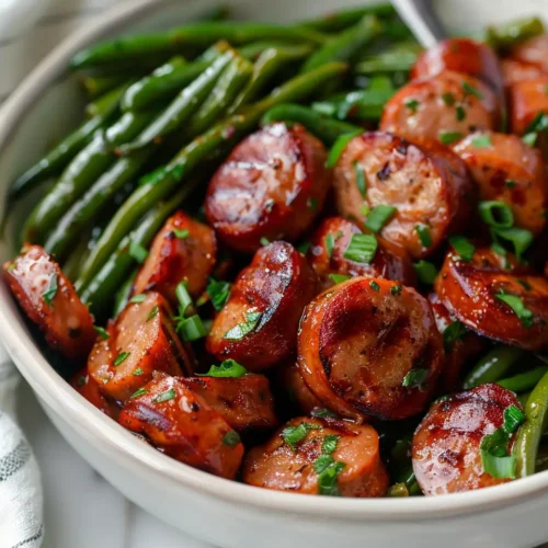 u6472731739 Vibrant bright high contrast vertical overhead ph 5b729200 264f 4cd3 98b5 ba95e6ed9eb5 1 Crockpot Kielbasa and Green Beans: A Comforting Classic Made Easy