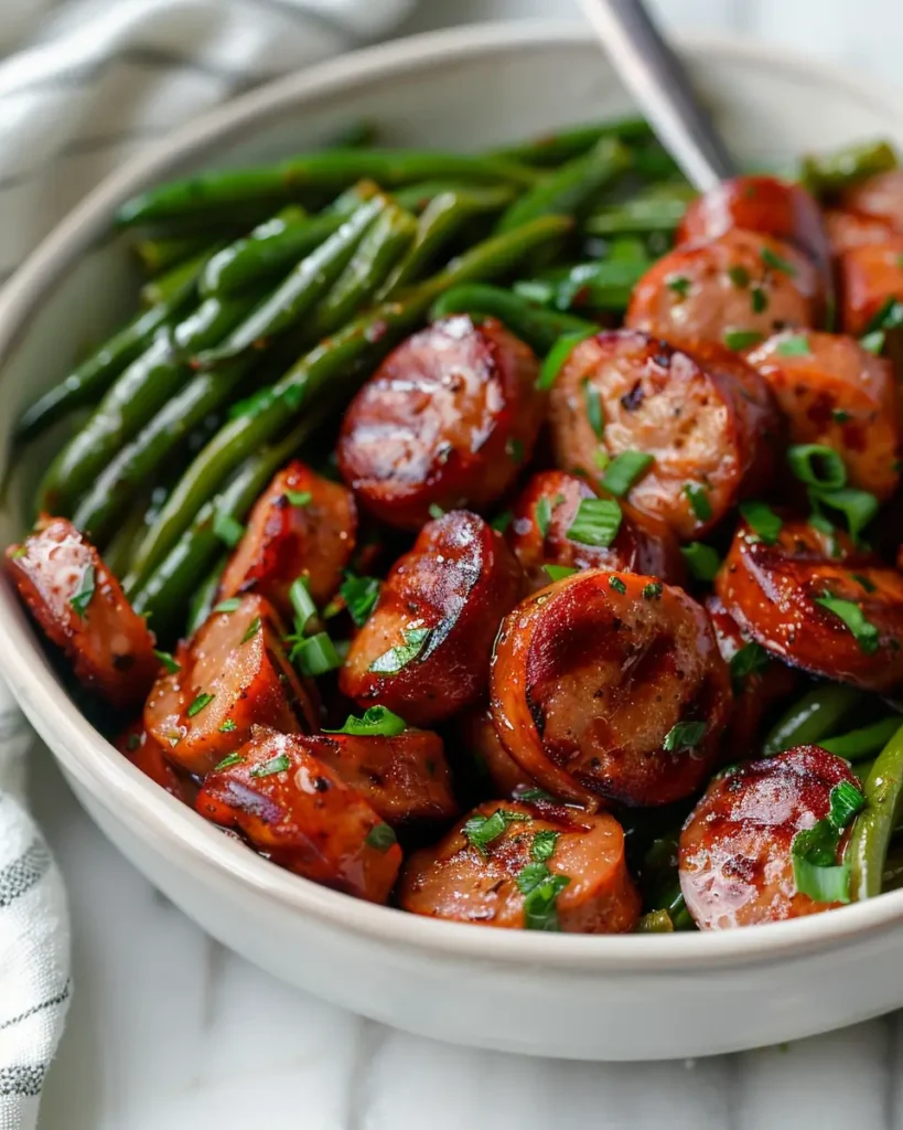 u6472731739 Vibrant bright high contrast vertical overhead ph 5b729200 264f 4cd3 98b5 ba95e6ed9eb5 1 Crockpot Kielbasa and Green Beans: A Comforting Classic Made Easy