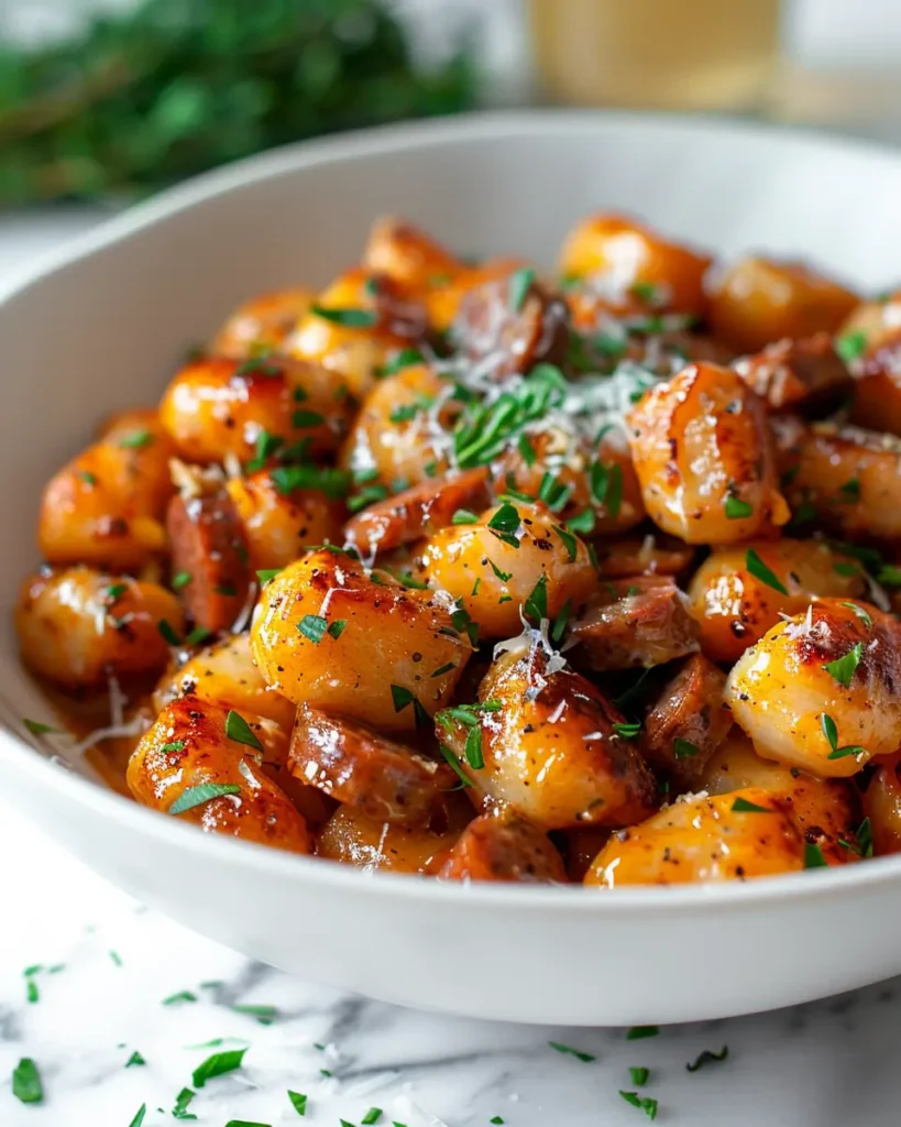 u6472731739 Vibrant bright high contrast vertical overhead ph ffd21312 198e 4142 a77b c6ddeca37fcb 2 Butternut Squash Gnocchi with Sausage
