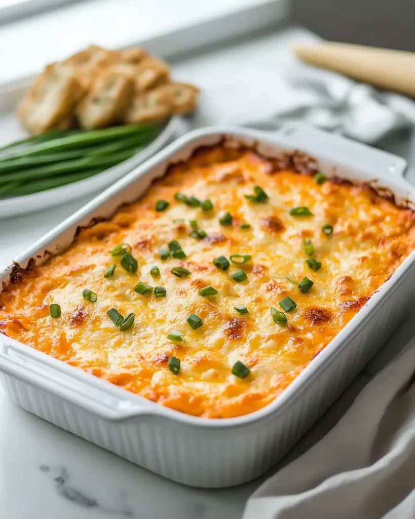 u6472731739 a dairy free buffalo chicken dip in a white ceram e25af379 2087 4f9f 83dd 60ef2947b33a 1 Dairy Free Buffalo Chicken Dip with Primal Kitchen Sauce