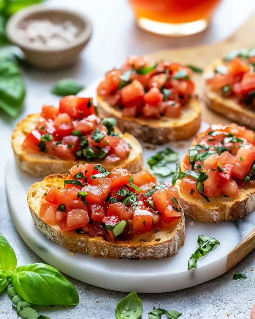 u6472731739 bruschetta dip served with toasted baguette slice 3073b648 db89 473e a4cc f8c2d318de67 1 5-Minute Bruschetta Dip