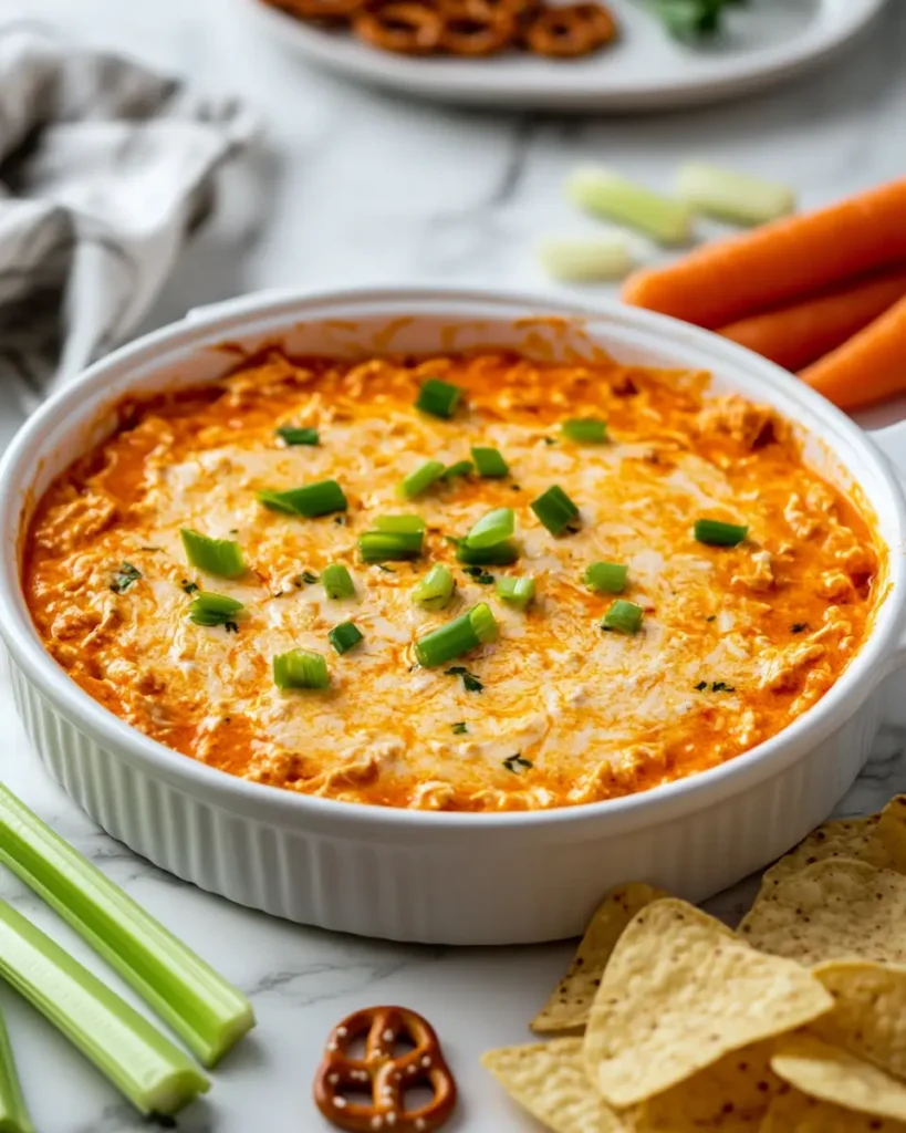 u6472731739 buffalo chicken dip served hot in white dish surr 988dccf5 6f3c 40ea b7ac 1e43ef9ed003 1 1 Buffalo Chicken Dip Magic with Frank’s RedHot