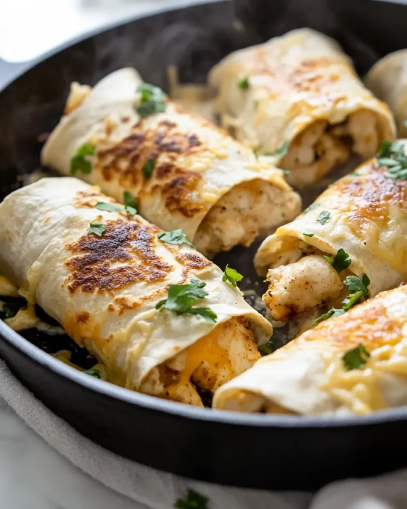 u6472731739 cheesy chicken wraps cooking in a cast iron skill 9f8513e1 74ee 4e40 8dce 7172ce04c533 0 Cheesy Chicken Wraps