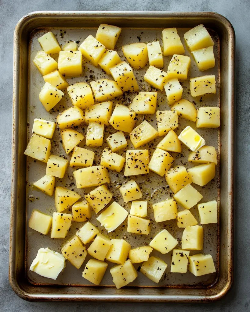 u6472731739 cubed potatoes tossed in butter and ranch seasoni c235bc55 09e5 4e97 9b01 981e54d6e545 1 Cheesy Ranch Potatoes: Ultimate 1-Pan Comfort Dinner